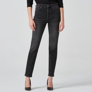 NEW DSTLD Black Vintage Wash High Rise Button Fly Denim Jeans Size 29